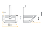 Wielkeg met montagebeugel AL-KO UK53 h:247mm