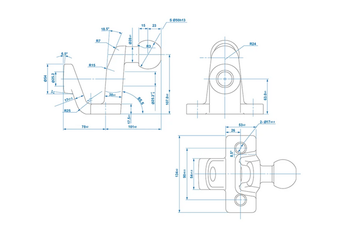 ProPlus 341216V01 trekhaakkogel met dubbele functie, 50 mm, 3500 kg