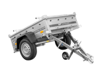 Enkelassige aanhanger 150x106 UNITRAILER GARDEN 150 KIPP met aluminium afdekking