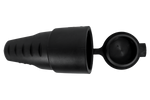 MANTES 3P vrouwelijke contactdoos, rubber, met klep, 16A, 250V