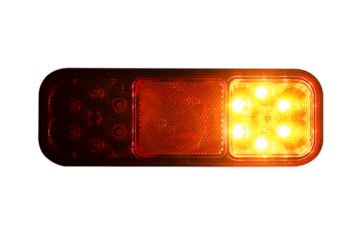 Lampa zespolona tylna (lewa/prawa), HOR 126: pozycyjne tylne, hamowania, kierunkowskaz tylny, odblask, LED 12/24 V, przewód 4x0,5 mm2, długość 2m