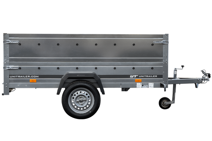 Enkelassige aanhanger 230x125 UNITRAILER GARDEN 230 KIPP met BIS-zijwanden
