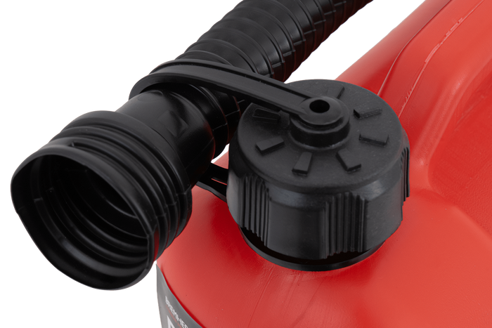 5L HERMON kunststof jerrycan met trechter, rood