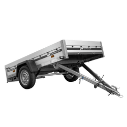Autoaanhanger op veren met aluminium zijwanden 230x125 Unitrailer Garden 230/R KIPP ALU