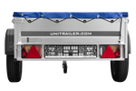 Autoaanhanger 200x106 UNITRAILER GARDEN 200 KIPP met blauwe hoes