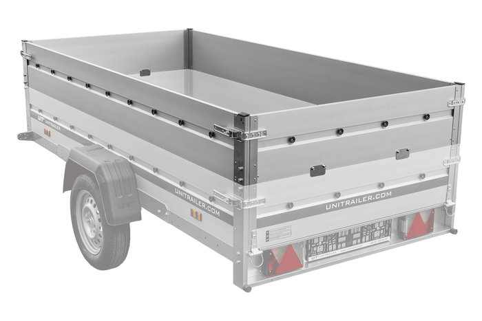 BIS aluminium zijwanden voor de UNITRAILER GARDEN 264 KIPP ALU en 264/2 KIPP ALU trailers