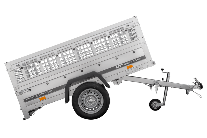 Lichte transport aanhangwagen Unitrailer GARDEN TRAILER 200 KIPP (NEW) met neuswiel en loofrekken. 