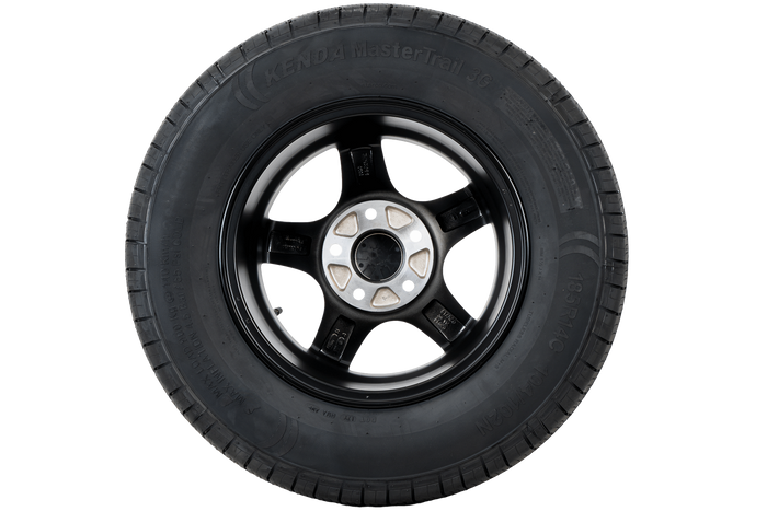 Versterkt aanhangerwiel KENDA BAND 185/80 R14C 104/102N ALUMINIUM VELG STARCO zwart 5.5Jx14"H2 5x112 ET 30
