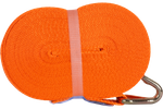 Set van vier UNITRAILER 12m/25mm/1t oranje transportbanden met spaninrichting
