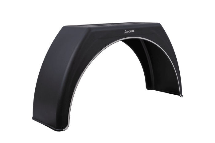 Aanhangwagen spatbord 15-17,5" DOMAR DK3112 vlakke wielkast 950/280mm met witte afwerking