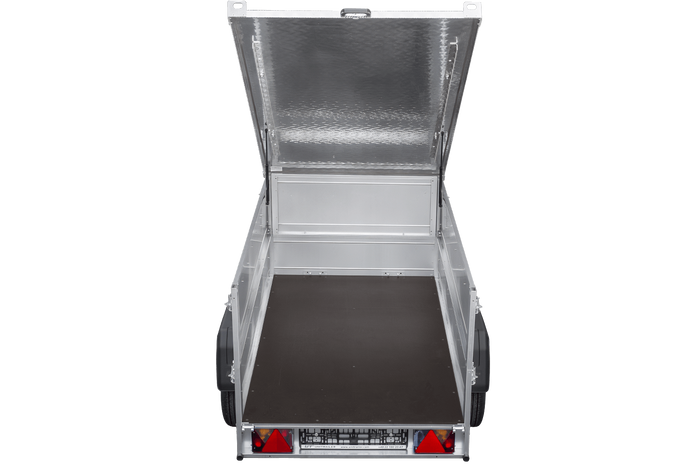 Lichte aanhanger 200x106 UNITRAILER GARDEN 200 KIPP met BIS-zijwanden en aluminium afdekking