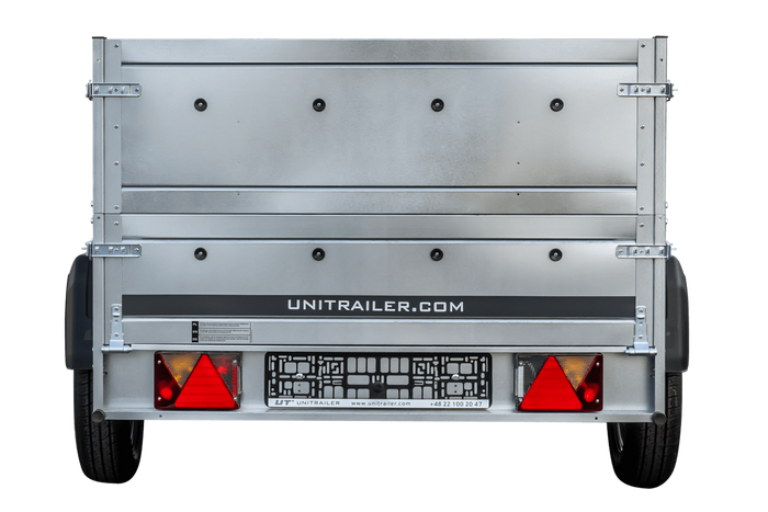 Enkelassige aanhanger 230x125 UNITRAILER GARDEN 230 KIPP met BIS-zijwanden