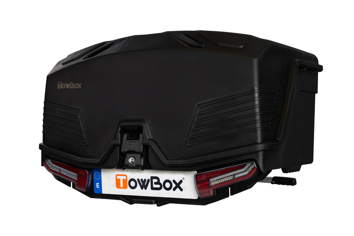 Towbox Alpha urban black - trekhaakkoffer, bagagebox voor op de trekhaak