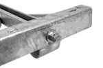KNOTT 6X1197.007 uitschuifbare hoeksteunstabilisator voor aanhanger 1100 kg 498 mm