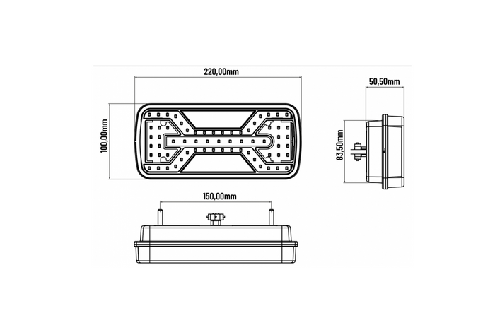 KAMAR X-SPIDER L2430 achterlicht bajonet 5-pins 6 functies links
