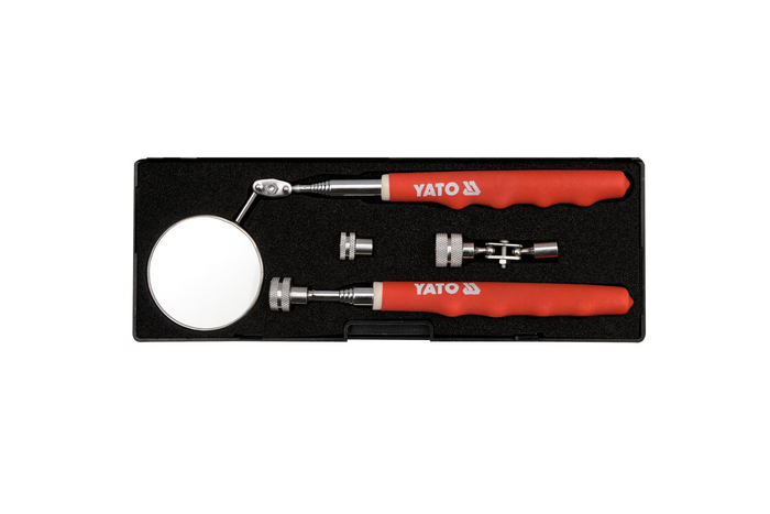 YATO YT-0662 inspectieset, inclusief spiegel, grijper en 3 vervangbare tips.