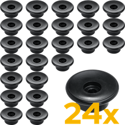 TULPLAST zijrollen voor aanhangers, voor het bevestigen van afdekkingen, netten en dekzeilen, set van 24