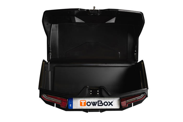 Towbox Alpha urban black - trekhaakkoffer, bagagebox voor op de trekhaak