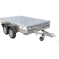 Autoaanhanger 264x150 UNITRAILER GARDEN 265/2 KIPP met H-0 frame en grijze afdekking