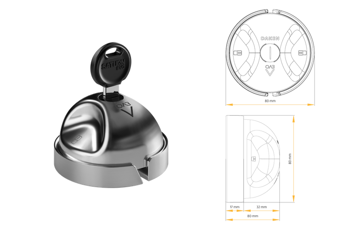 Anti-inbraakslot DAKEN SATURN EVO (set: 2 stuks)
