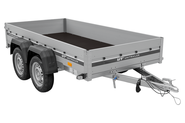 Tweeassige aanhanger met aluminium zijwanden 264x125 Unitrailer Garden 264/2 KIPP ALU