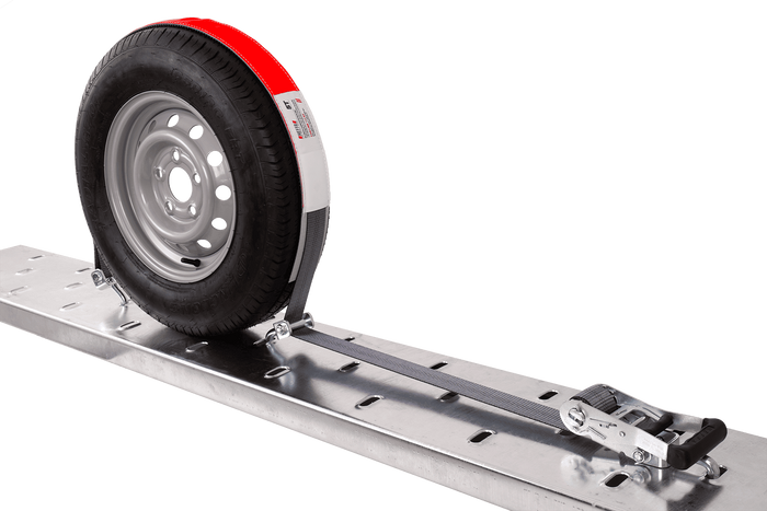 Set van vier HEFFA CARLINE 130 spanbanden voor sleepwagens wielbevestigingsbanden 5m/50mm/5t VDI 2700