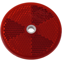 Rode reflector fi 60 mm met een gat