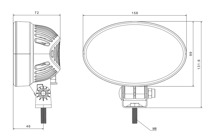 LED werklamp reflector FRISTOM FT-367 15xLED 6100lm