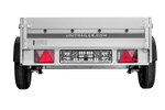 Aanhangwagen op veren met aluminium zijwanden 200x125 Unitrailer Garden 201/R KIPP ALU