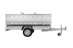 Enkelassige aanhanger 264x125 UNITRAILER FORCE 264 KIPP met BIS-zijwanden en aluminium afdekking