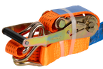 Set van vier UNITRAILER 3m/50mm/5t oranje transportbanden met spaninrichting