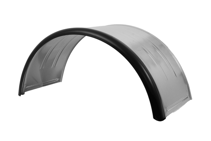 Dubbel spatbord voor aanhanger 15-16" DOMAR DK7115 wielkast 880/400mm metaal met rubberen rand