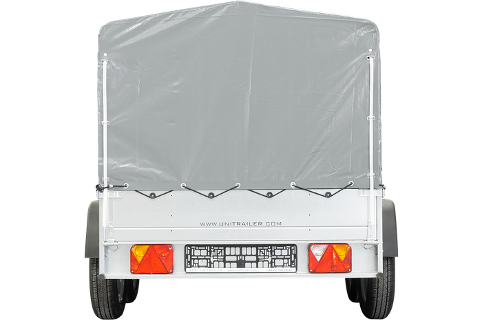 Twee-assige aanhanger 264x125 UNITRAILER GARDEN 264/2 KIPP met H-800 frame en grijze kap
