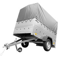 Autoaanhanger Unitrailer GARDEN TRAILER 200 KIPP met steunwiel, bis zijkanten, H-800 frame met grijze kap