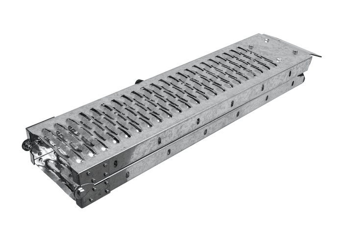 UNITRAILER ALR004B opklapbare stalen oprijplaat voor aanhanger, 190 cm, 200 kg