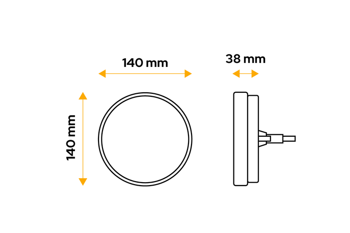 TT TECHNOLOGY TT.12559 LED achterlicht, 3 functies, links