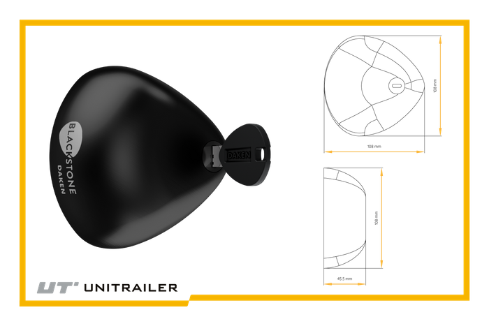 Anti-inbraakslot DAKEN BLACKSTONE BLACK COMBO 1/2