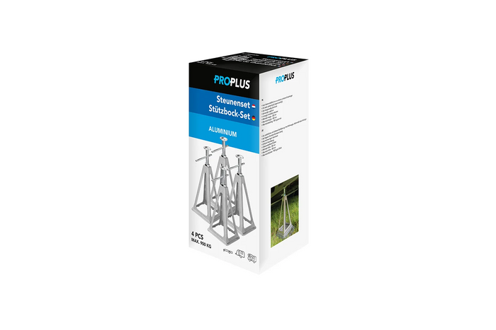 Set van vier uitschuifbare steunen ProPlus 360803 stabilisator voor aanhangers van 3600 kg, 430 mm