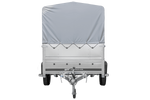 Lichte aanhangwagen 264x125 UNITRAILER GARDEN 264 KIPP met BIS zijwanden, H-800 frame en grijze kap