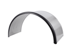 Dubbel spatbord voor aanhanger 17,5-19,5" DOMAR DK7140 wielkast 1000/500mm metaal met rubberen rand
