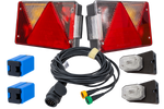Verlichtingsset: ASPÖCK MULTIPOINT IV achterlichten + ASPÖCK FLEXIPOINT I zijmarkeringslichten + MANTES 5,2m 13PIN kabelboom