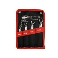 Ringsleutels YATO YT-0143 8-17mm (4 stuks) met halfopen kop.