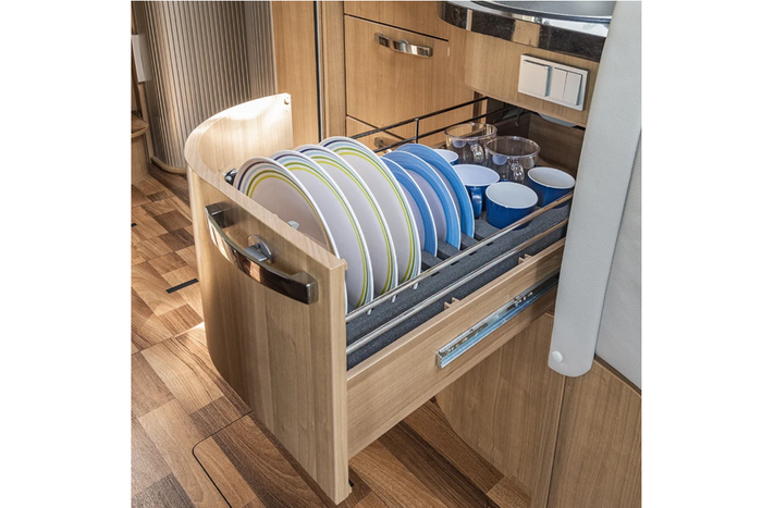 ProPlus 761472PMV02 Camper Bordenrek van schuim voor 8 borden en 6 bekers
