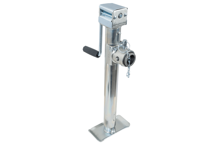 Uitschuifbare steun met UNITRAILER TJ5002+TJ5002A adapter voor 1300 kg vlakke aanhanger 560-940 mm