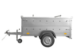Aanhangwagen met aluminium afdekking GARDEN TRAILER 200 KIPP, twee zijkanten en steunwiel