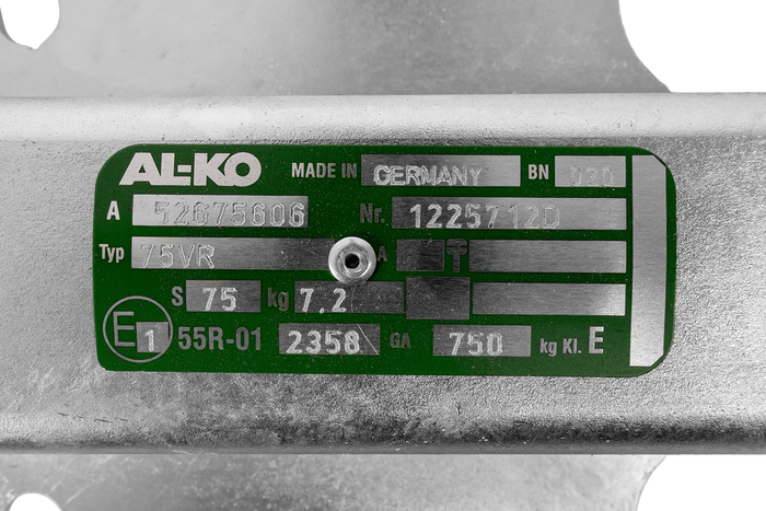 AL-KO AK7 75VR kogelkoppeling voor aanhanger van 750 kg met V-vormige dissel