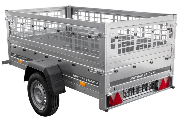 Lichte transport aanhangwagen Unitrailer GARDEN TRAILER 200 KIPP (NEW) met neuswiel en loofrekken. 