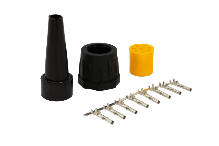 MANTES connector 8 PINS met bajonet - geel (links)