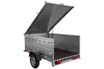 Lichte aanhanger 200x125 UNITRAILER GARDEN 201 KIPP met BIS-zijwanden en aluminium afdekking