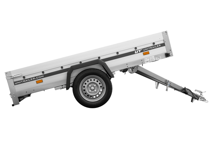 Autoaanhanger op veren met aluminium zijwanden 230x125 Unitrailer Garden 230/R KIPP ALU